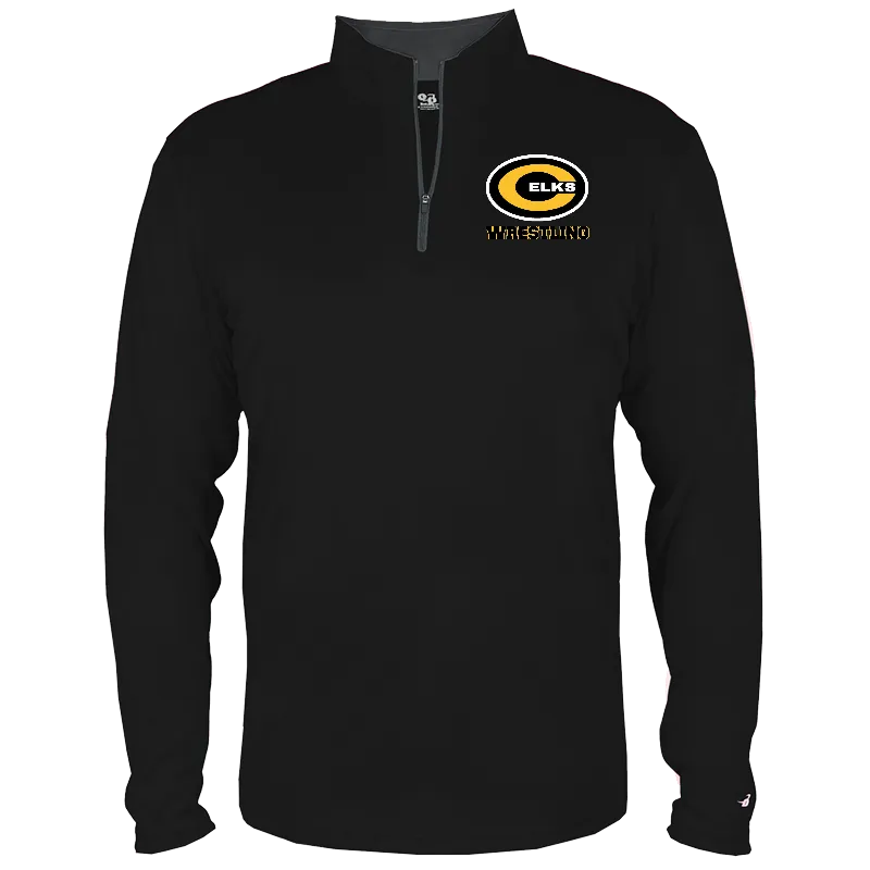 Badger Sport 1/4 Zip Collared Jacket Manchester Men's L Gray